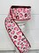2.5"x10YD Heart Leopard Spots Valentine's Day Wired Ribbon - Pink/Red/White - Playful Romance for Crafts and Decor-(RGC189724)